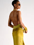 Jersey V-Neck Halter Bodysuit Artichoke